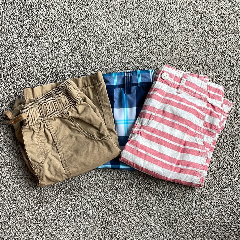 Bundle of three pairs boys shorts size 8, GAP, OP and Old Navy